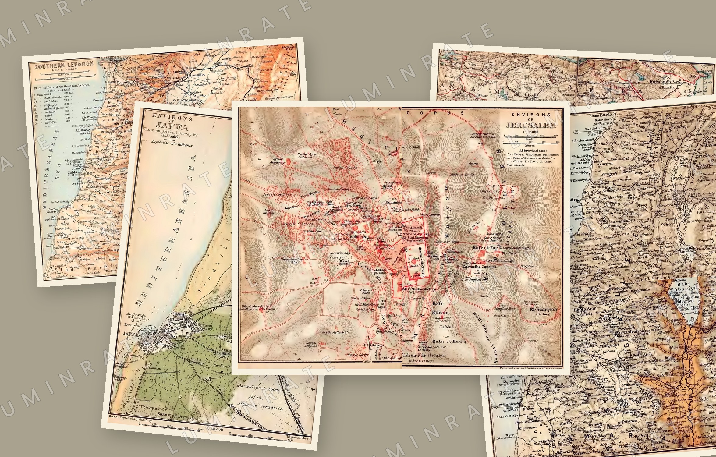 The Baedeker Maps of Palestine and Syria, 1912: Restored Collection